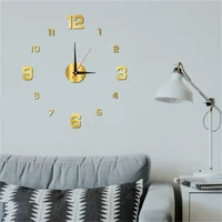 Digital Clock Luminous Modern Watches Home Decoration DIY Living Room Families Wall Decor Stereo Frameless Bedroom Clocks Garden 2