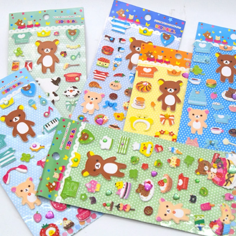 Adorable Rilakkuma Bear Kawaii Stickers for Scrapbooking & DIY Journals
