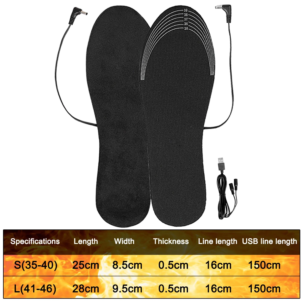 Sneakers Foot Heater Shoe Insoles Heating Insoles Electric Heated Insole Insole Hot Pack Height Increase Template