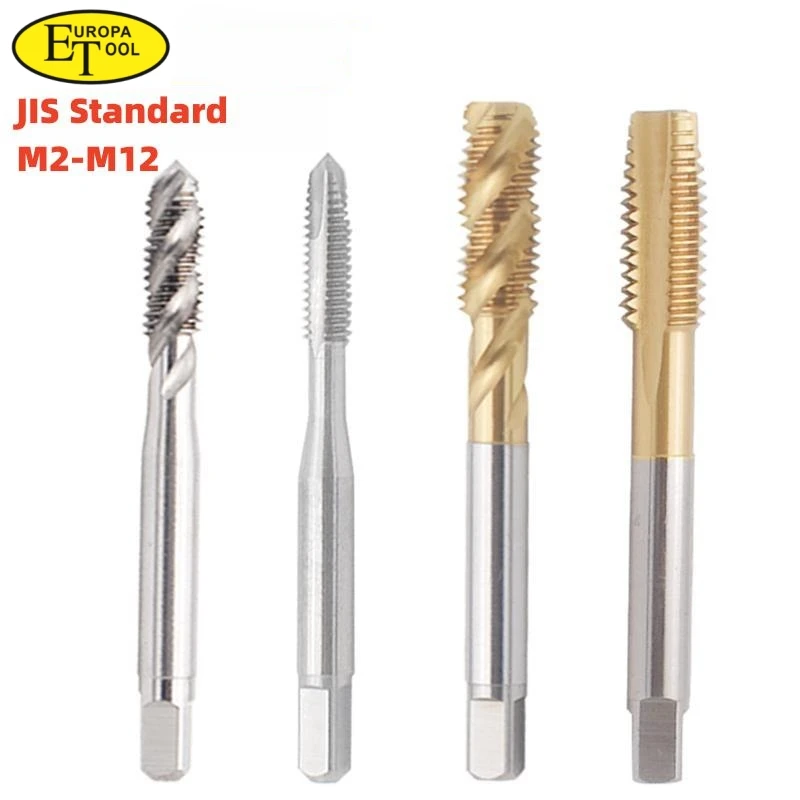 

ET HSS-EV JIS Standard Spiral Fluted Tap M2 M2.5 M3 M3.5 M4 M5 M6 M8 M10 M12 Screw Thread Spiral Pointed Taps