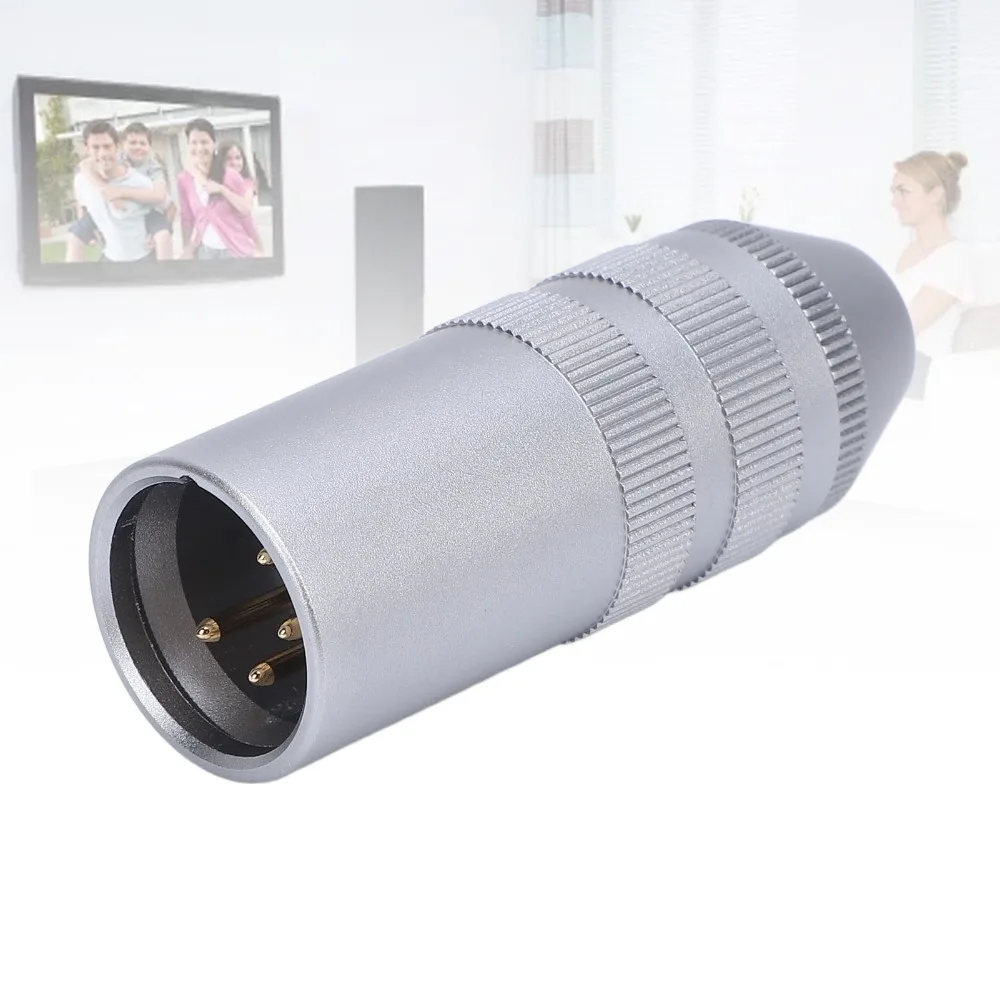 메탈 4핀 XLR 남성 커넥터 플러그 앤 플레이 사운드 전송 XLR 남성-3.5mm 밸런스드 여성 마이크 어댑터 (믹서용)