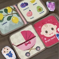 Montessori Baby Busy Book Cloth Book Reusable Stickers Toddler Activity Sensory Books Travel Toys My Quiet Book Educational Toys 2