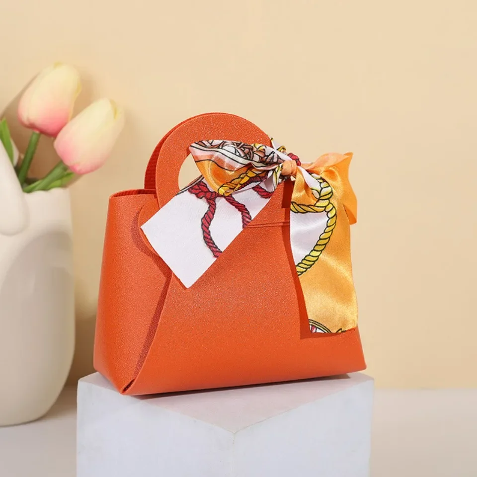 40pcs Leather Candy Gift Bags with Ribbon – Pink & Blue Wedding Favors, Baby Shower... - SKU LCGB1437 - UGI Packaging