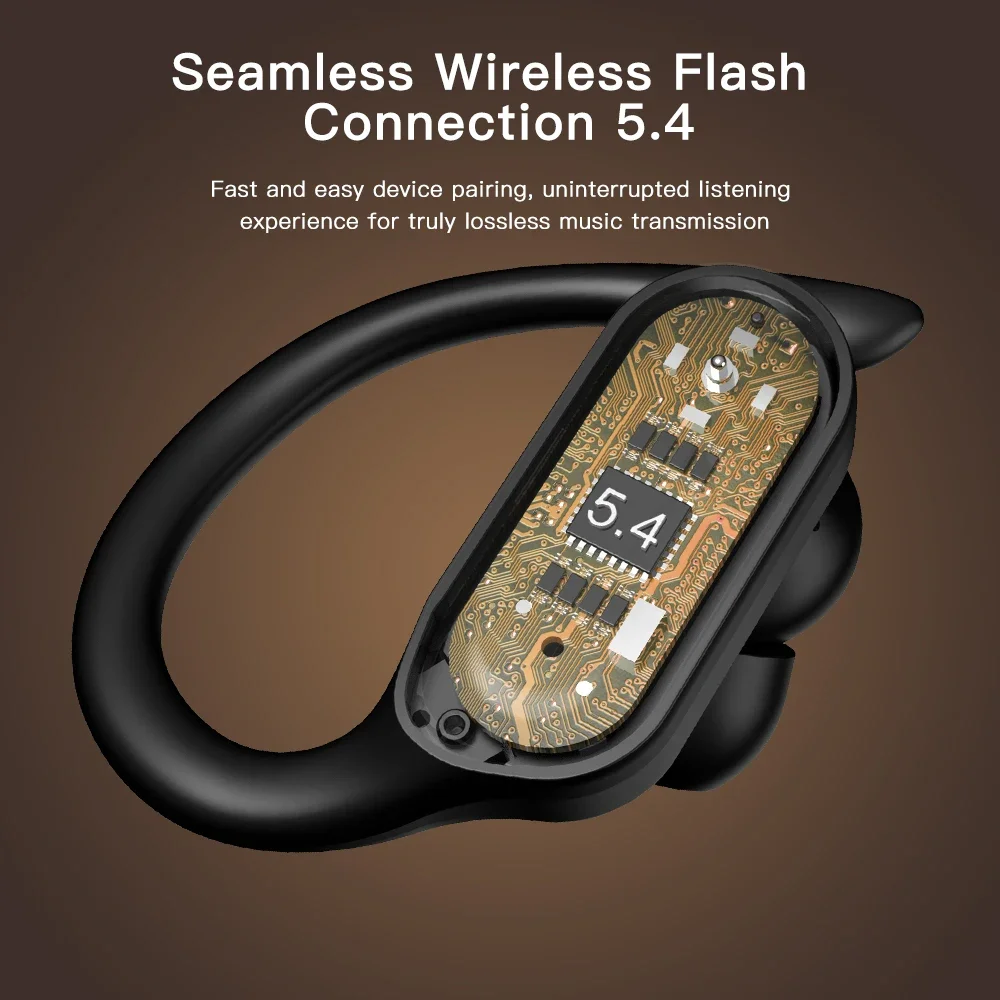 Cuffie Sport Bluetooth 5.4 Con 128 Ore Di Autonomia, ENC, IP7 E Display LED – Perfette Per Fitness E Viaggi