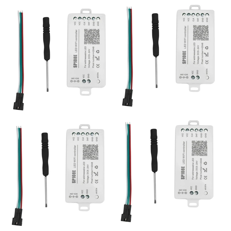 

4X SP108E LED Wifi Magic Controller WS2812B WS2813 Etc LED Strip Module Light Smart APP Wireless Control