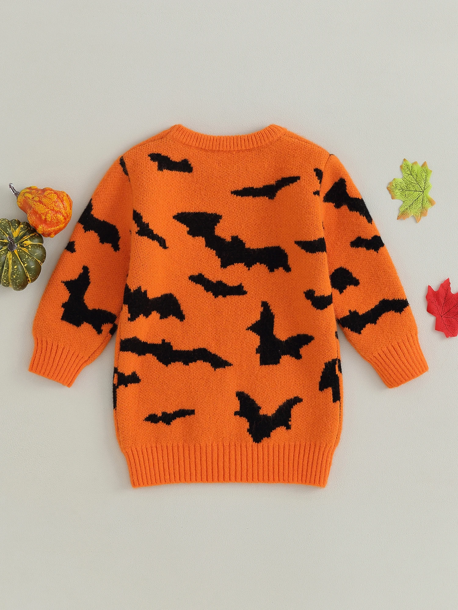 

Unisex Halloween Pumpkin Sweater Tops Black and White Striped Knitted Pullover Long Sleeve Crew Neck Sweater Loose Fit Knitwear