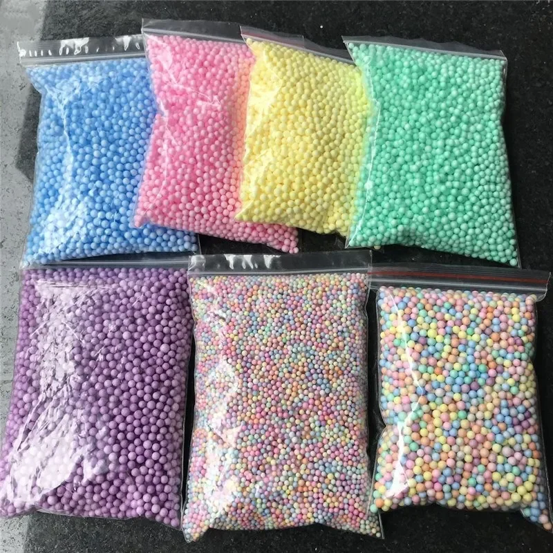 1 Pack 10g Clear Bubble Balloon Foam Filler Polystyrene Styrofoam Balls Bottle DIY Snow Mud Particles Accessories Tiny Foam Bead foam ball filler