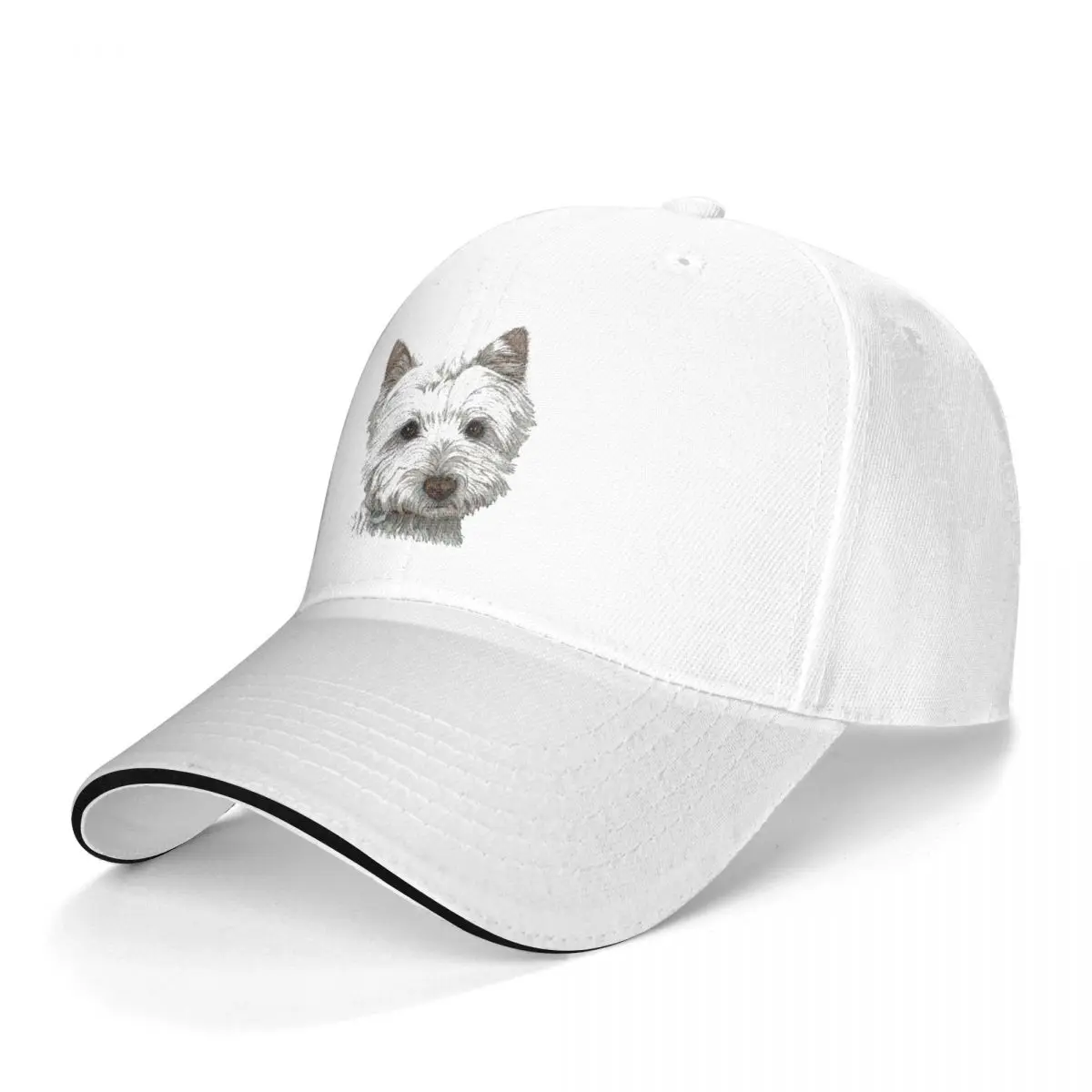 West Highland White Terrier Baseball Cap For Men Breathable Hat_voghion.com