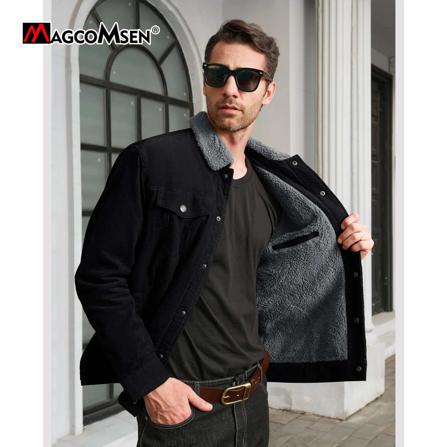 Veste En Velours Homme Veste Camionneur Velours Côtelé Homme - Style Vintage - Boutonnée - Taille UK - Confortable Et Décontractée Veste Velours Cotele Homme