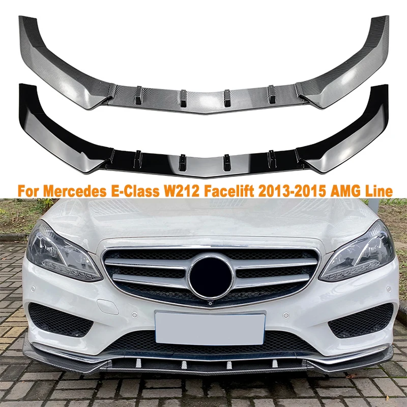 

For Mercedes E-Class W212 Facelift 2013-2015 AMG Line Front Bumper Lip Splitter Diffuser Body Kit Spoiler Bumper Guard Protector