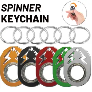 Sensory Toy Keychain Comfort Toy Finger Toys Aluminum Alloy Key Chain Cool  Spinner Portable Spinning Keychain for New Year - AliExpress