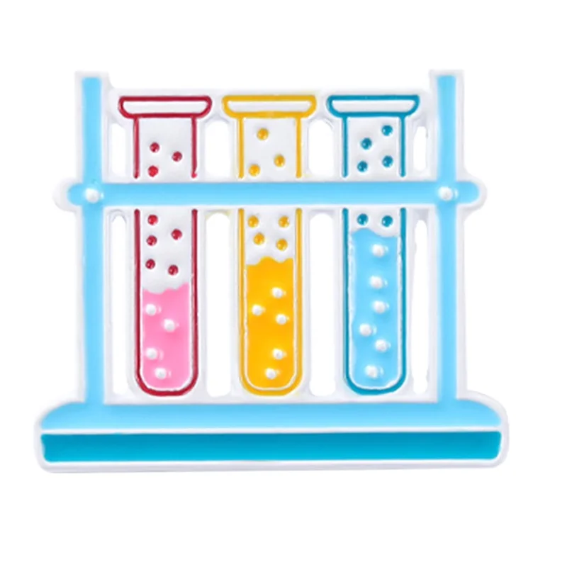 Interessante Emaille Pin Chemische Molekulare Struktur Brosche Element Kreative Schmuck Geschenk Becher Reagenzglas Brosche Abzeichen Revers – Detail 9