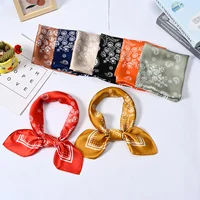Women's Paisley Pattern 70 Silky Texture Basic Retro Bohemian Style Headband Small Square Scarf 1