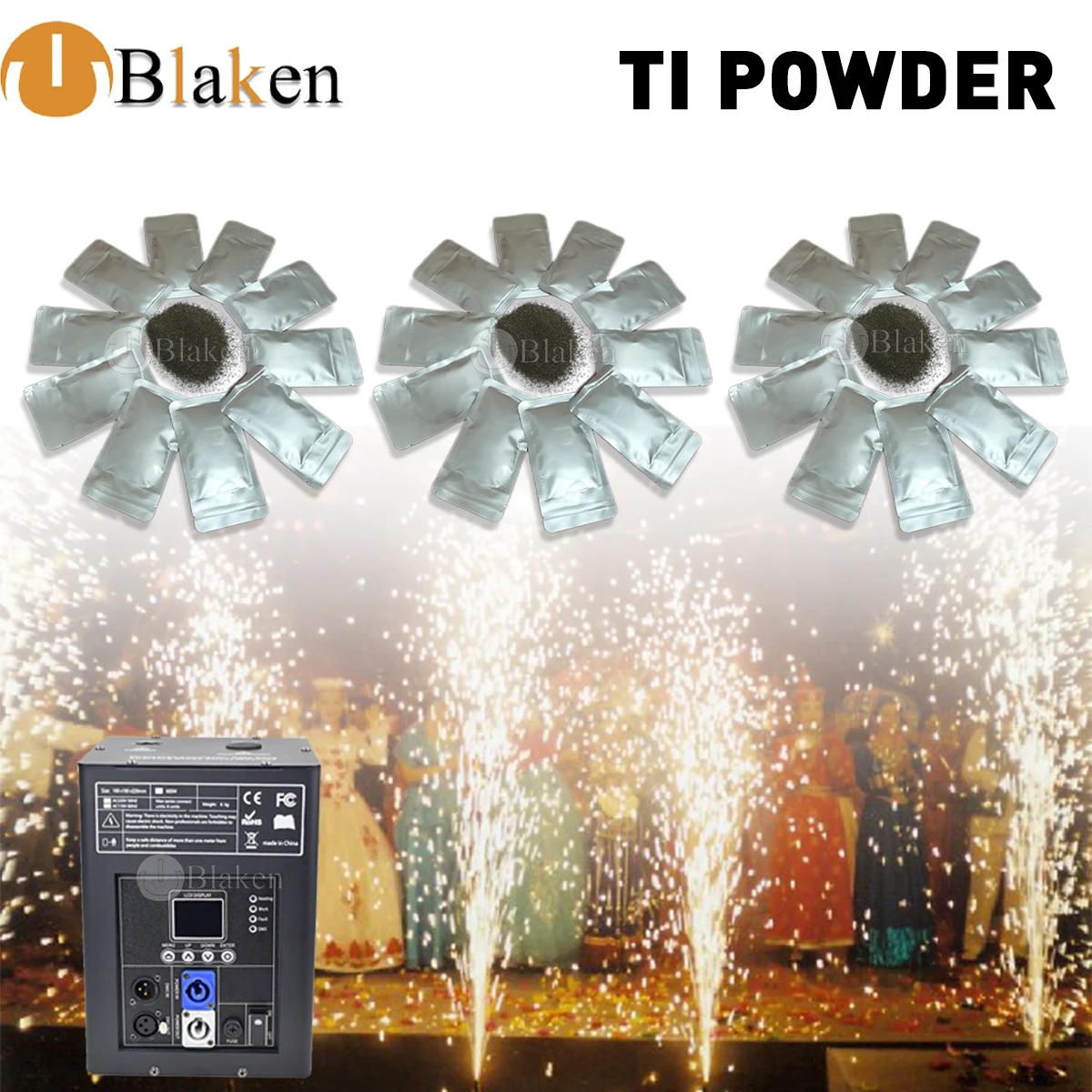 30 Sacchetti Ti Polvere Cold Spark Machine Ti Powder Cold Spark Machine Fountain Sparkular Machine Consumabili 200 G/Borsa Dj Bar Disco
