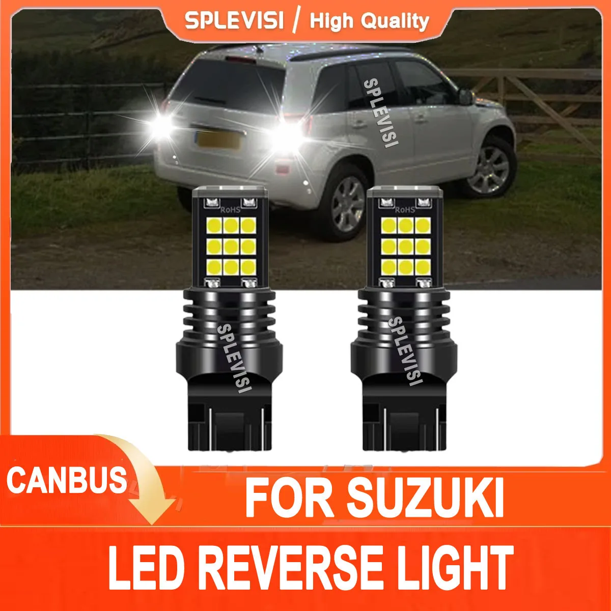 

2x 7440 7443 580 6000K White LED Back Up Reverse Lights Upgrade For Suzuki Grand Vitara Jimny SX4