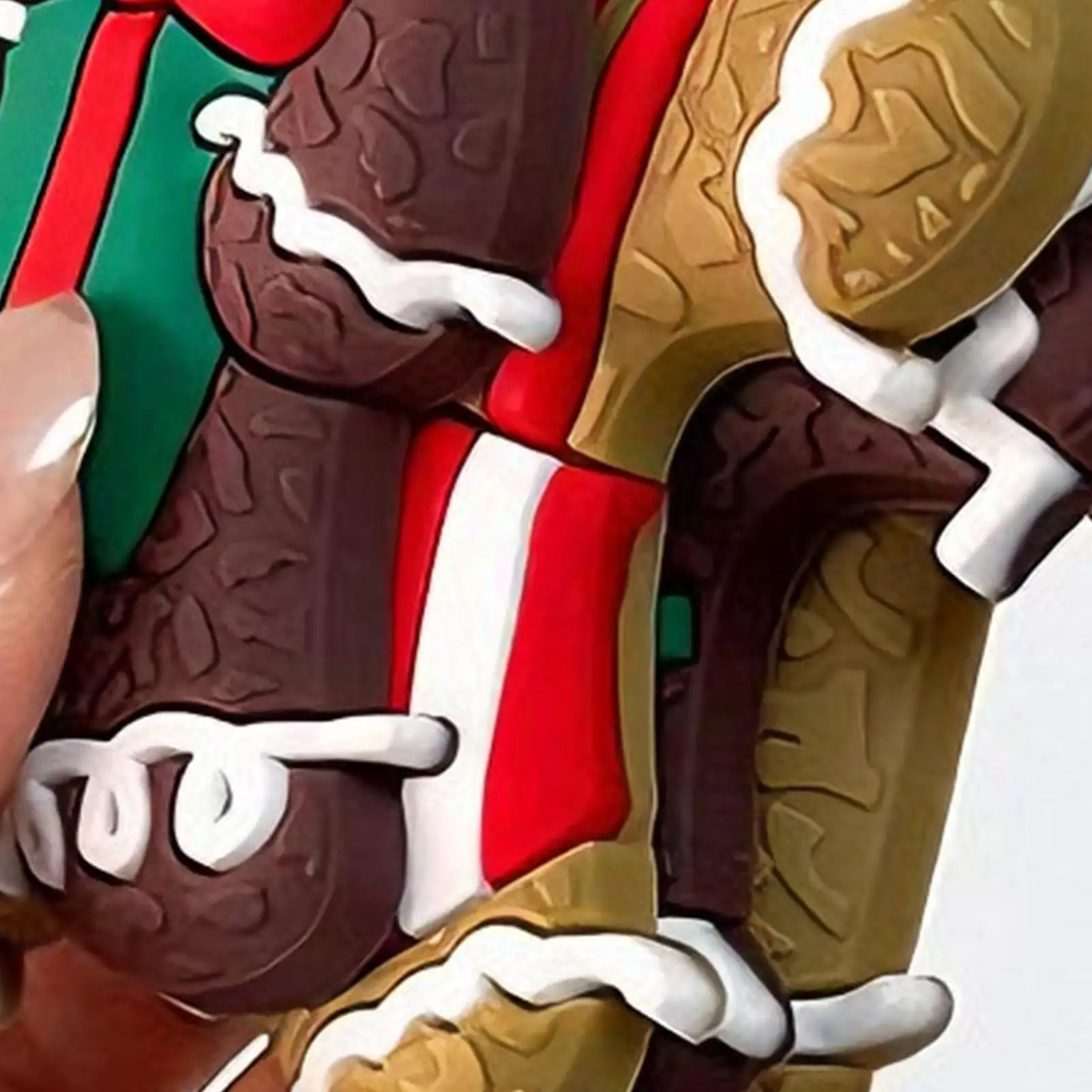 Gingerbread Christmas Ornaments 16 Piece Cookie Hangable Gingerbread Men Ornaments With Rope For Family Farmers Home Holiday