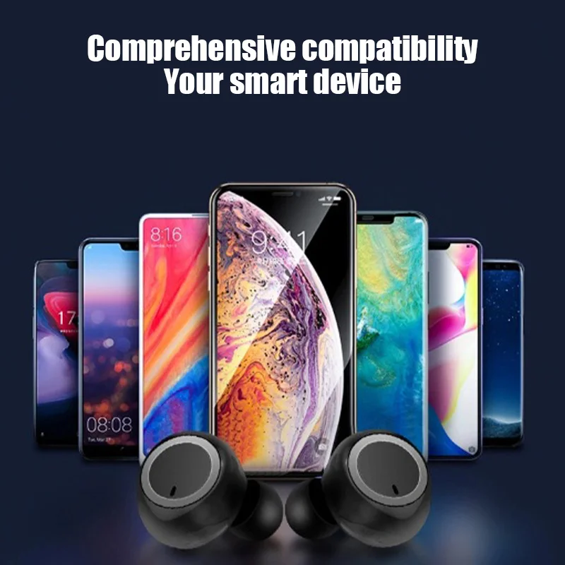 TWS Wireless Headphones Bluetooth Earphone Control Sport Headset with Display Microphone Music Earphone Work On All Smartphone