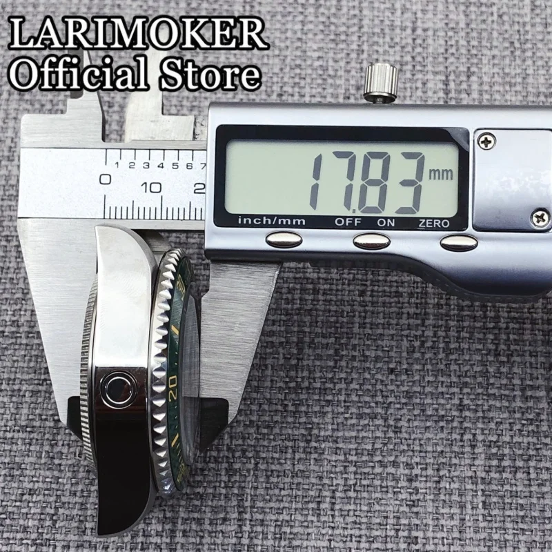 LARIMOKER 43 mm Herren-SEA-Uhrengehäuse, Saphirglas-Rückseite, Keramiklünette, wasserdicht, passend für NH34NH35 Miyota8215ETA PT5000 Uhrwerk – Detail 34