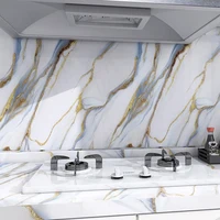 สไตล์ยุโรปสติ๊กเกอร์ติดผนังแบบมีกาวในตัวทนความร้อนกันความชื้นวอลล์เปเปอร์ลายหินอ่อนสำหรับห้องนอนห้องนั่งเล่นห้องครัว 3