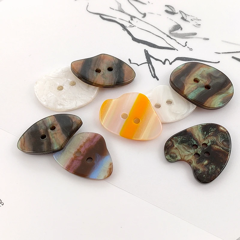 18/25MM Irregular Resin Buttons For Clothing Wholesale 20Pcs Fashion ...