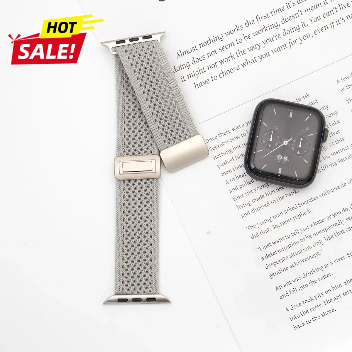 Breathable Braided Nylon Magnetic Watch Strap