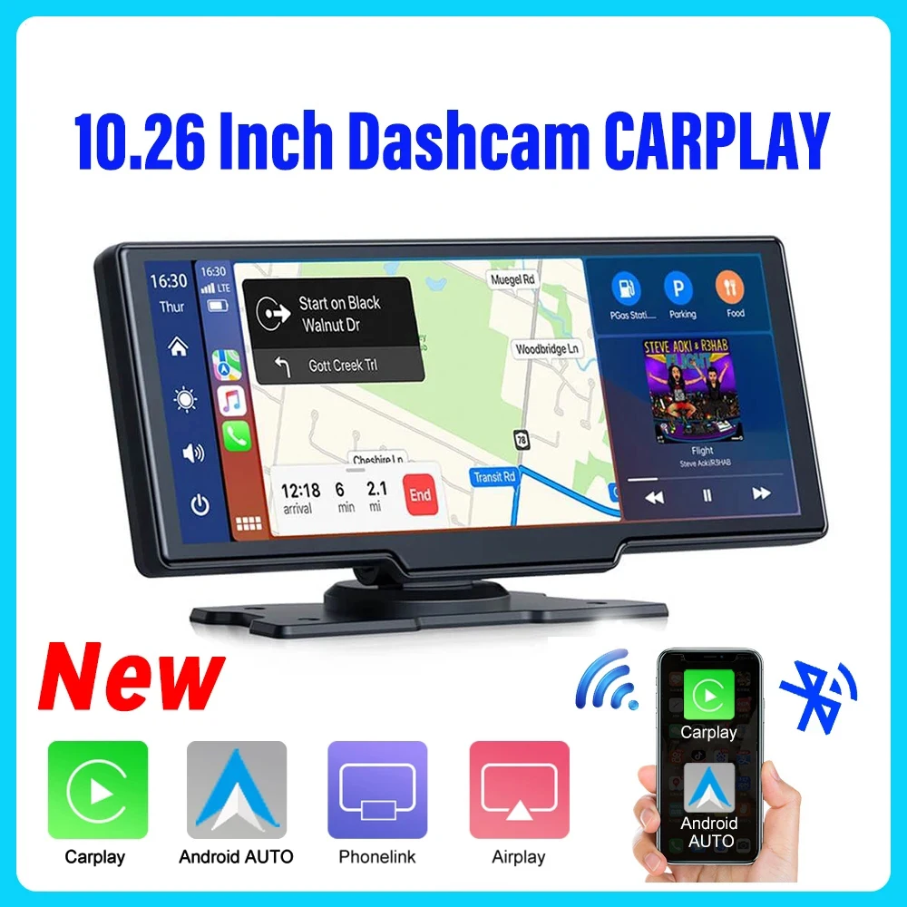 10.26 In Car Dvr Camera On Dashboard Android Dash Camera With Gps Wifi Rearview Mirror Digital Video Recorder Multimedia Player