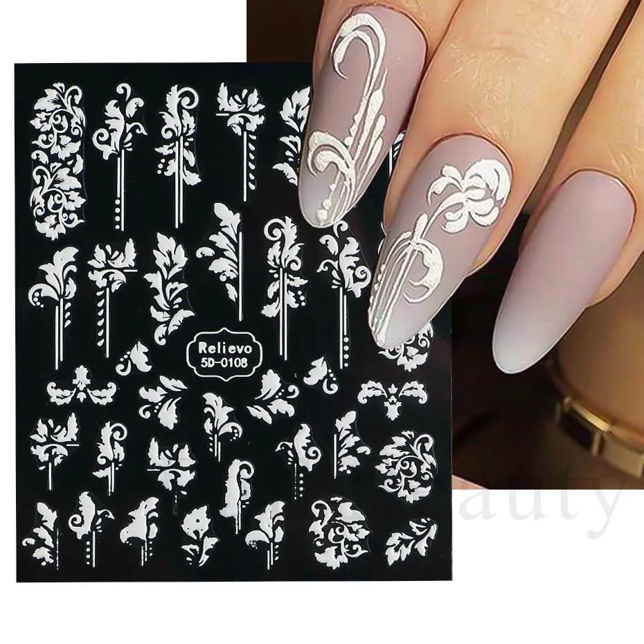 Discover more than 174 white nail art stickers ceg.edu.vn