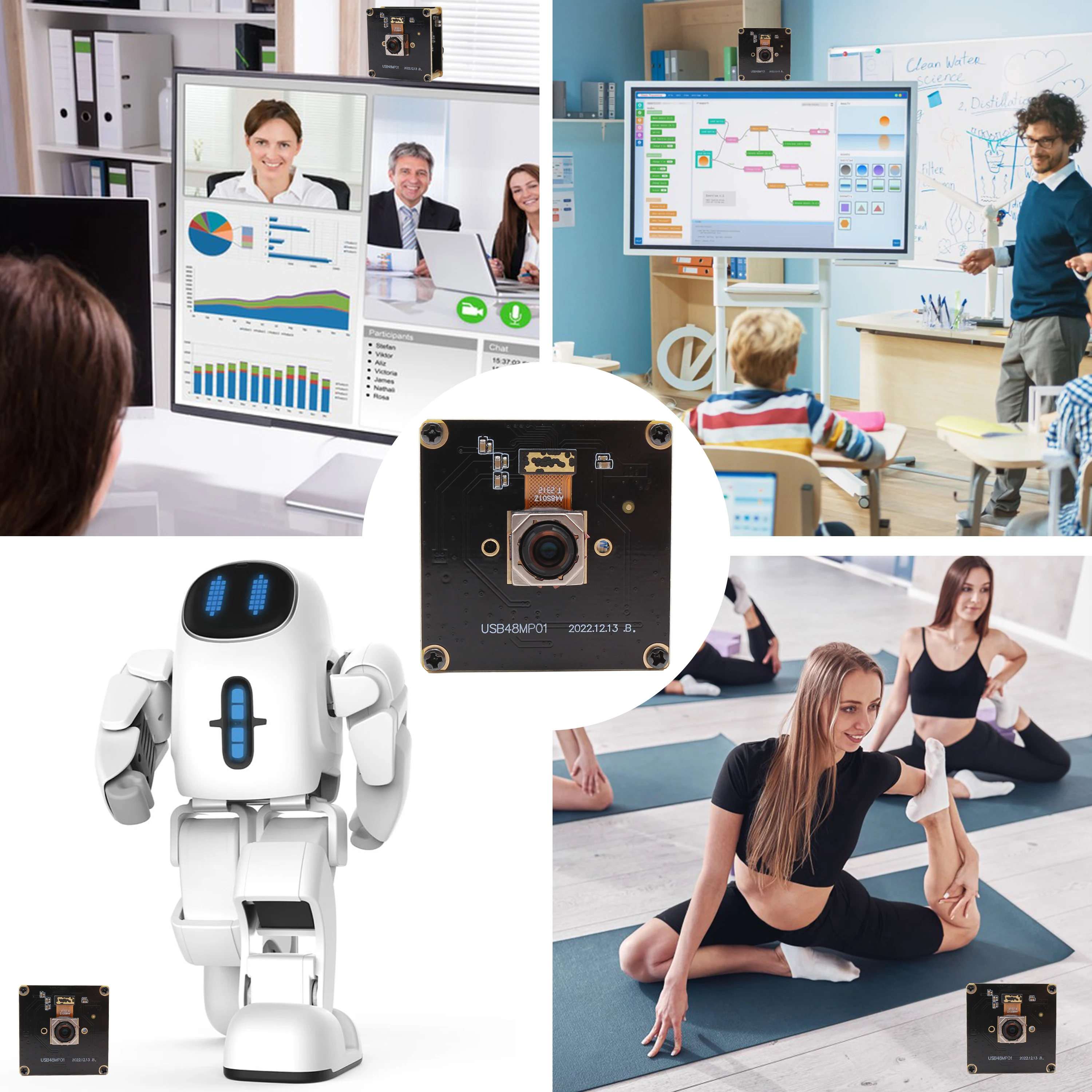 ELP 8K Autofocus USB Camera Module 48MP Mini PC Webcam with No distortion Lens Ultra HD 4K Industrial Camera for Machine Vision 6