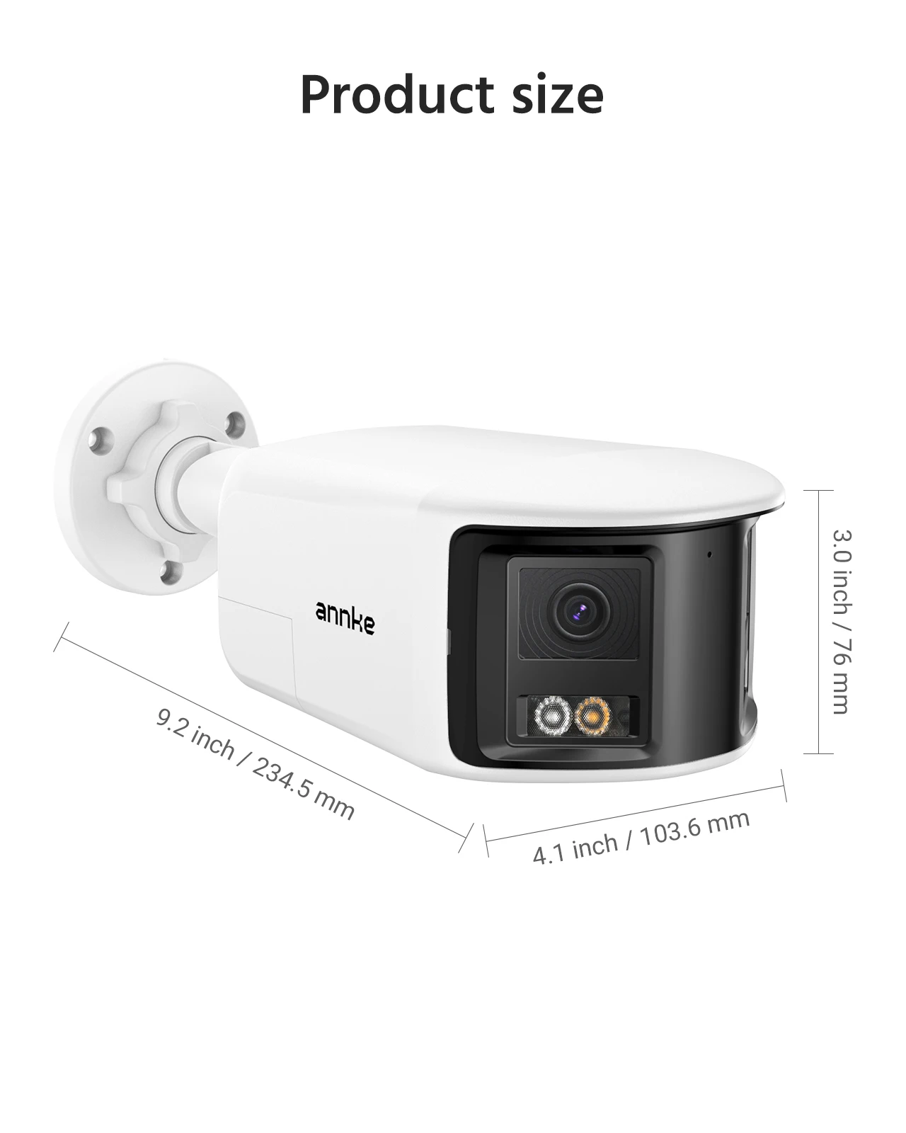 ANNKE 6MP 180 ° HD-Kamera für den Außenbereich, Dual-Objektiv-Sicherheits-IP-Kameras, KI-Menschenerkennung, Zwei-Wege-Audio, CCTV-Überwachung, POE-Kamera – Detail 11