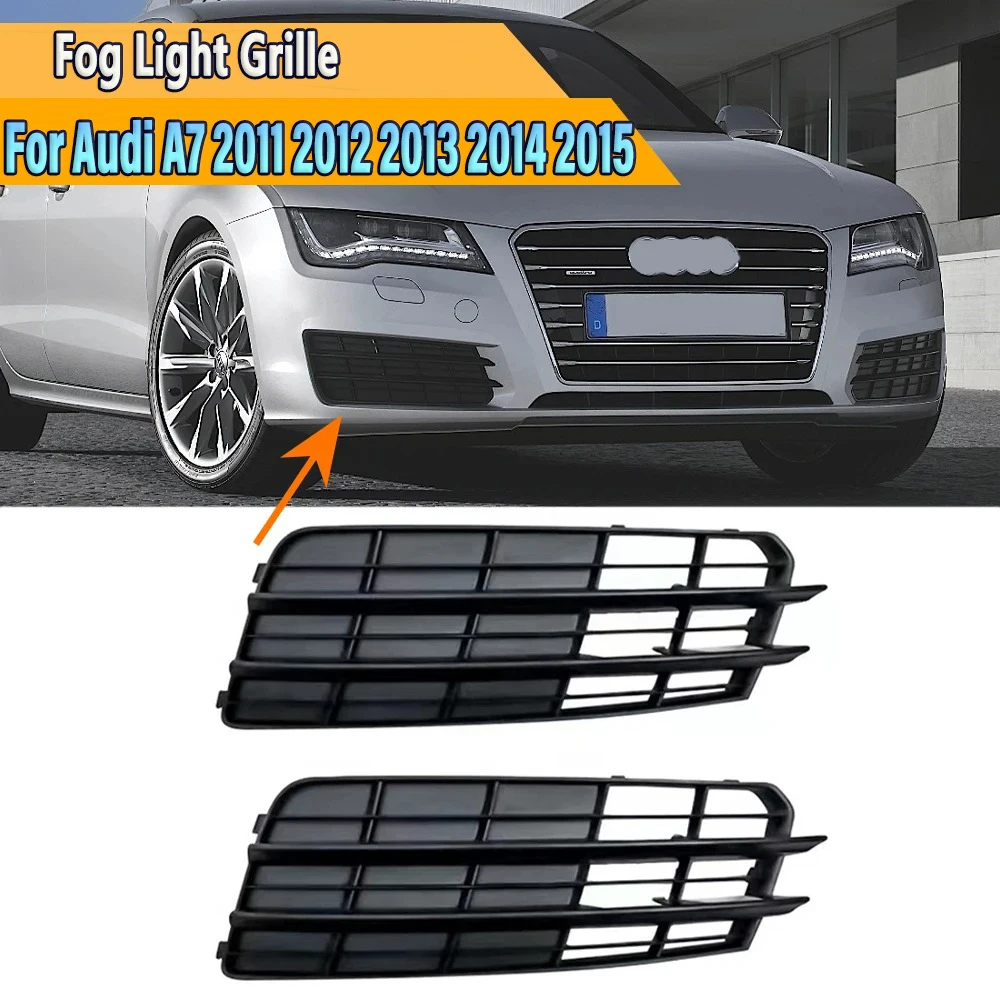 Links rechts Auto Front stoßstange Nebels chein werfer Gitter schwarz  Nebels chein werfer Renn grills für Audi A7 2011 2012 2013 2014 2015  Autozubehör - AliExpress