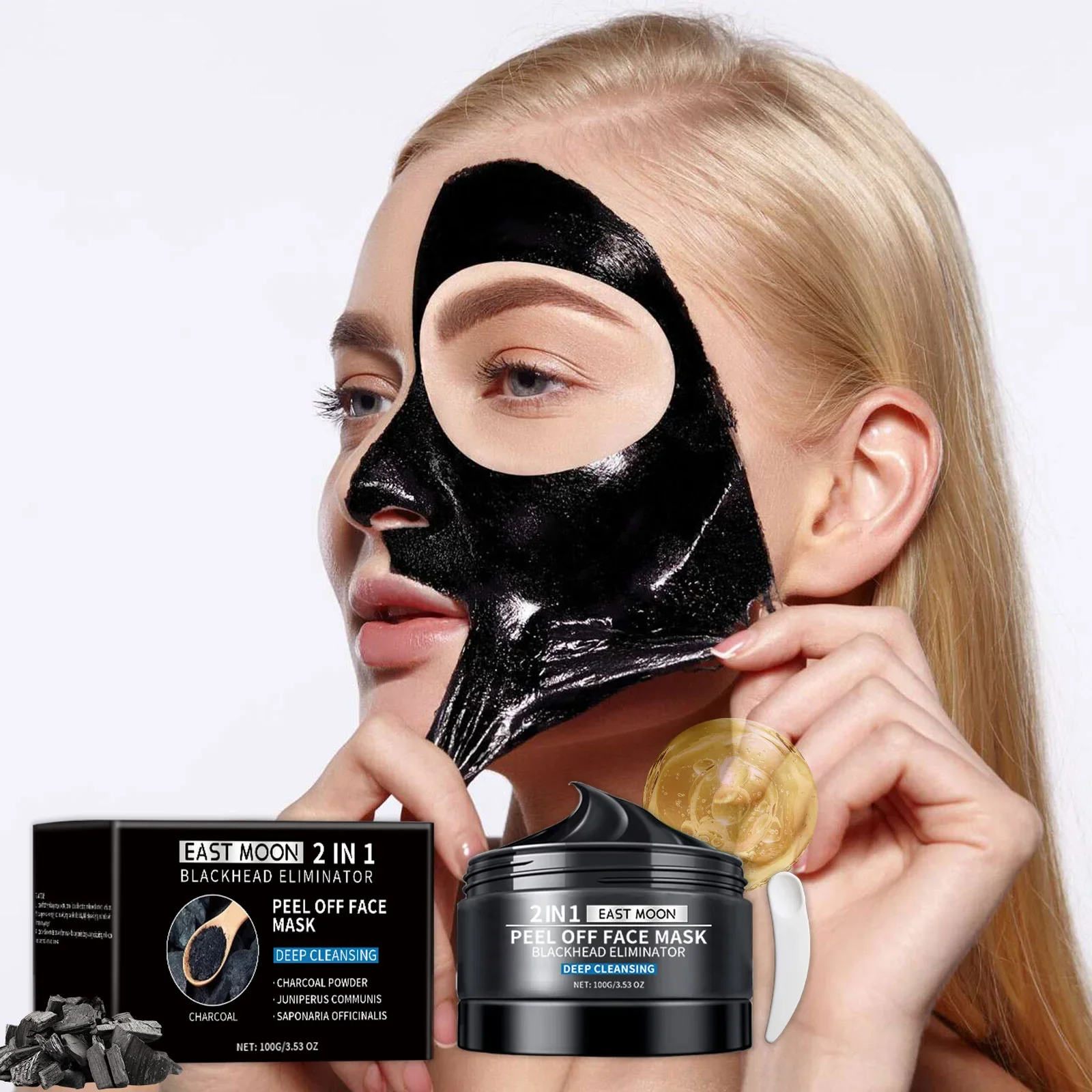 Purifying Bamboo Charcoal Exfoliating Peel-Off Mask for Deep Pore Cleansing and Oil Control