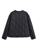 Nlzgmsj Autumn Winter Women's Solid Single-breasted O-Neck Jacket Fashion  Long Sleeve Coat  Street Casual  Short  Jacket - Image 3