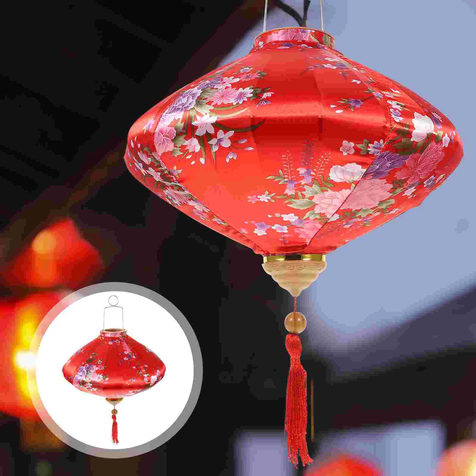 

Vietnamese Silk Lantern Red Chinese Lantern Japanese Flowers Lanterns Oriental Style Traditional Decoration New Year Wedding