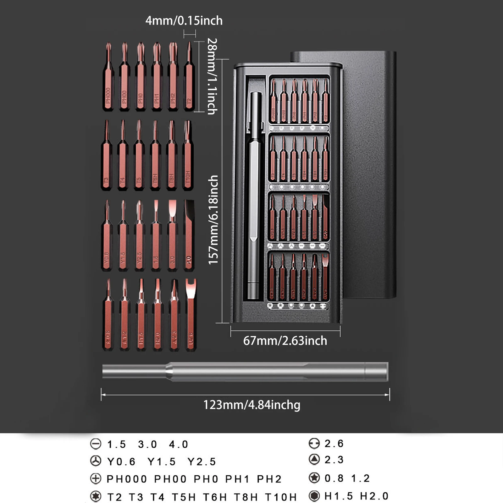 26 In 1 Precision Screwdriver Set Mobile Phone Clock Computer Multifunction Maintenance Disassembly Tool Screwdriver Combination 8 in 1 disassembly tool set for smartphone repair tool kit screwdriver kit torx 0 8