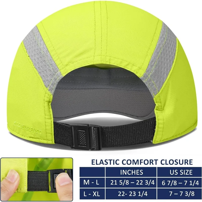 GADIEMKENSD Womens Unstructured Hats Reflective Brim UPF 50+ Outdoor Caps for men Quick Drying Hat Unisex Sport Baseball Cap 3