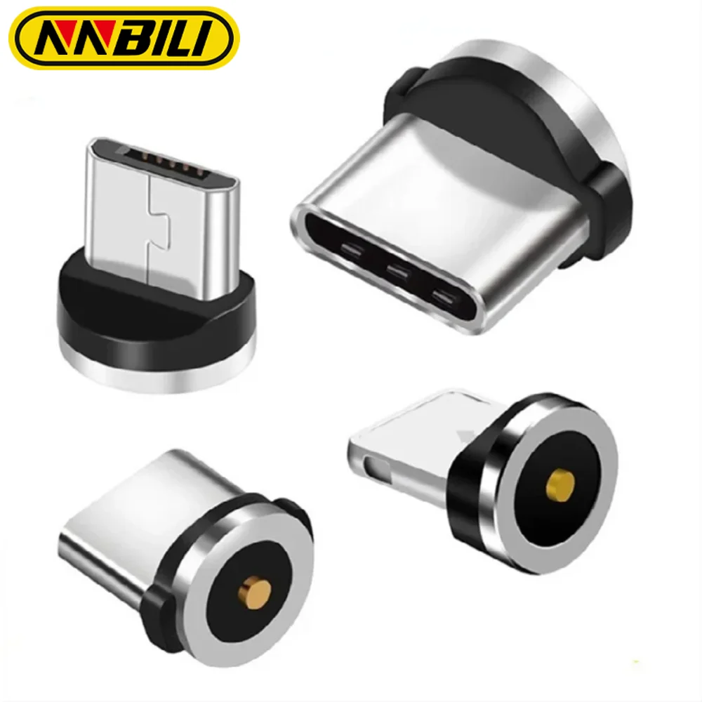 Magnetic Fast Charging Cable with Round Plug - Type C & Micro USB