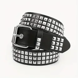 Punk Pyramid Studded Belt - Unisex Fashion Accessory (1PC)