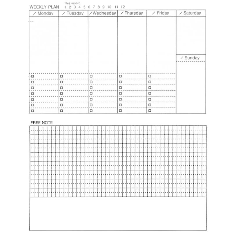 Undated Daily Weekly Monthly Planner Goals Notebook for To Do List Habit