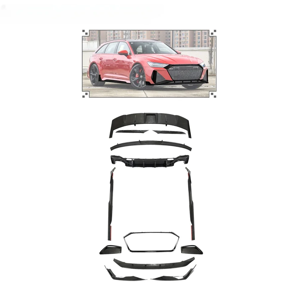 Factory Odm Oem Auto Tuning Kit Corpo In Fibra Di Carbonio Per Parti Del Corpo Audi Rs6 Avant Wagon 4-Door 2019-2022