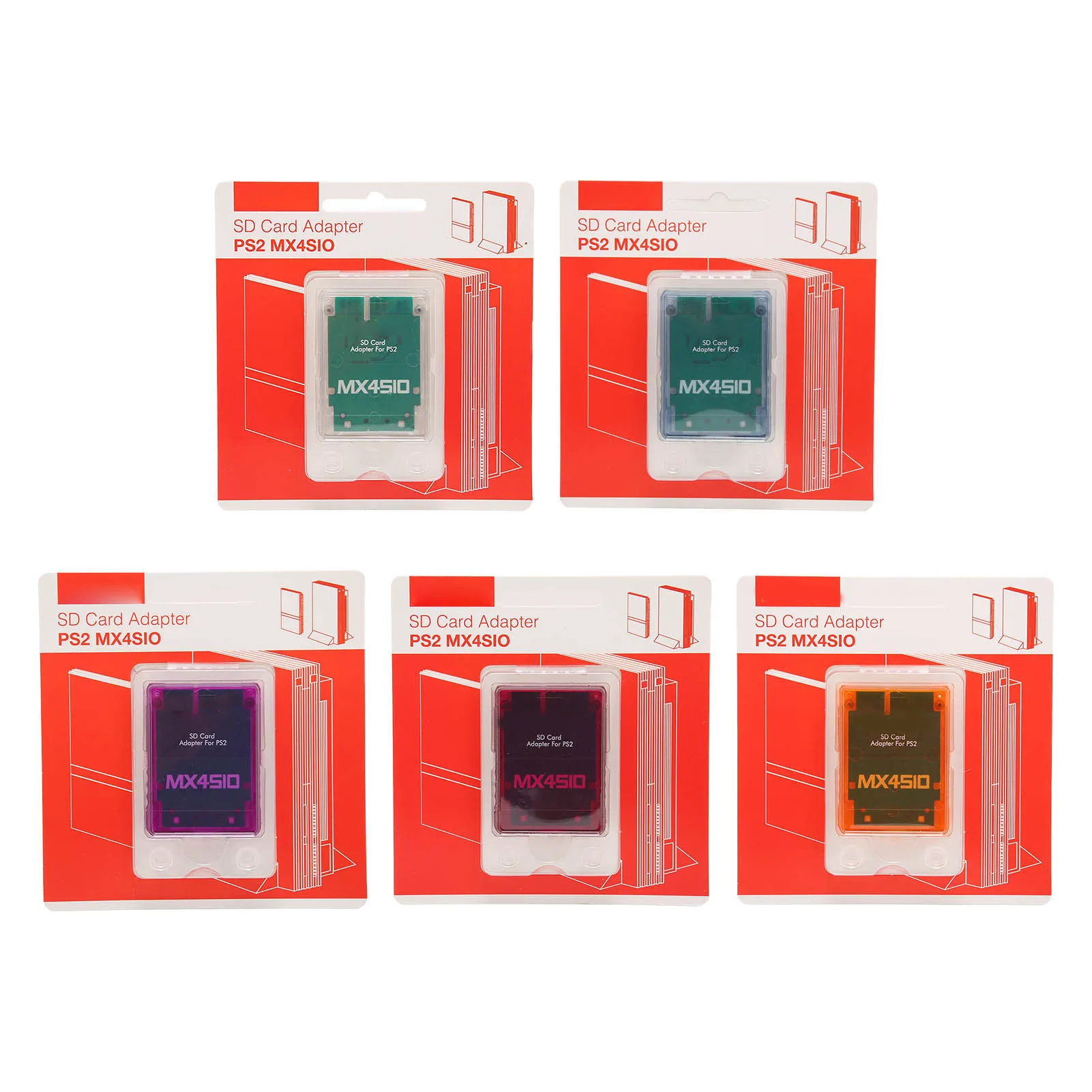 PUSOKEI MX4SIO SIO2SD Adapter - TF Kartenleser Für PS2 Fat Konsole In Weiß