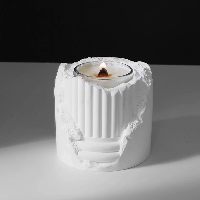 

Roman Column Candle Cup Cement Mold Roman Column Pots Candlestick Plaster Silicone Mold Concrete Candle Vessel Molds