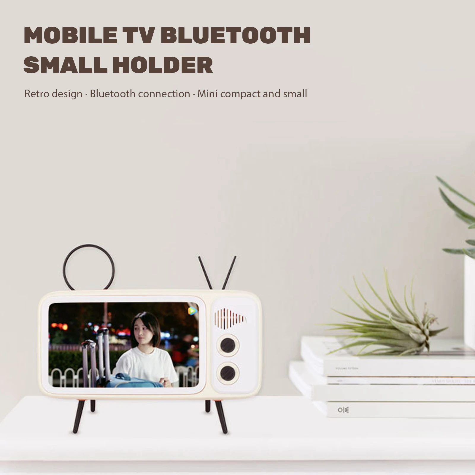 Přenosné Bluetooth audio retro TV ploše mobilní telefon držák depo namontovat držák telefon držák retro TV výraz univerzální