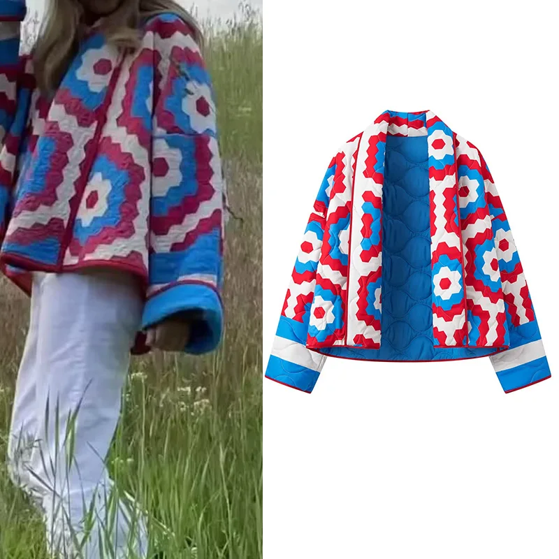 Jacket  Comfortable Oversized Cotton Printed Kimono Cotton Jacket  Women's Loose And Simple Cotton Clothing