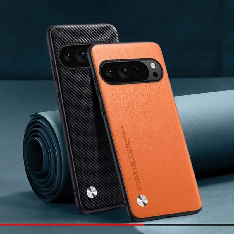Premium PU Leather Shockproof Silicone Phone Case - Durable Back Cover