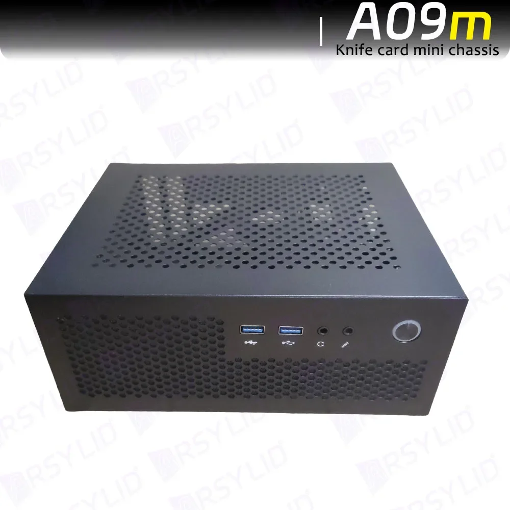 PC Case Computer Chassis Frame Mini ITX Desktop Case PC Chassis A09m 3.8L ITX Chassis Knife Card A4 HTPC Portable Computer PC Support PCIe 2.5' SSD Drive Mini IPC Flex PSU