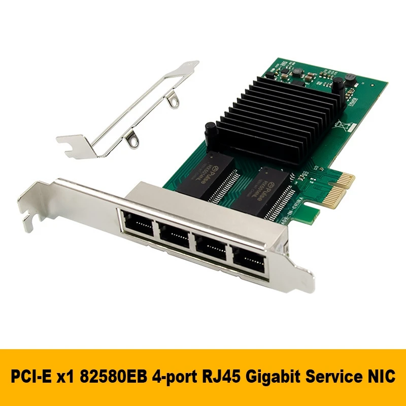 Scheda Di Rete Server Pci-E X4 Gigabit Scheda Di Rete Ethernet A 4 Porte Nh82580Eb Scheda Di Rete Gigabit I340-T4