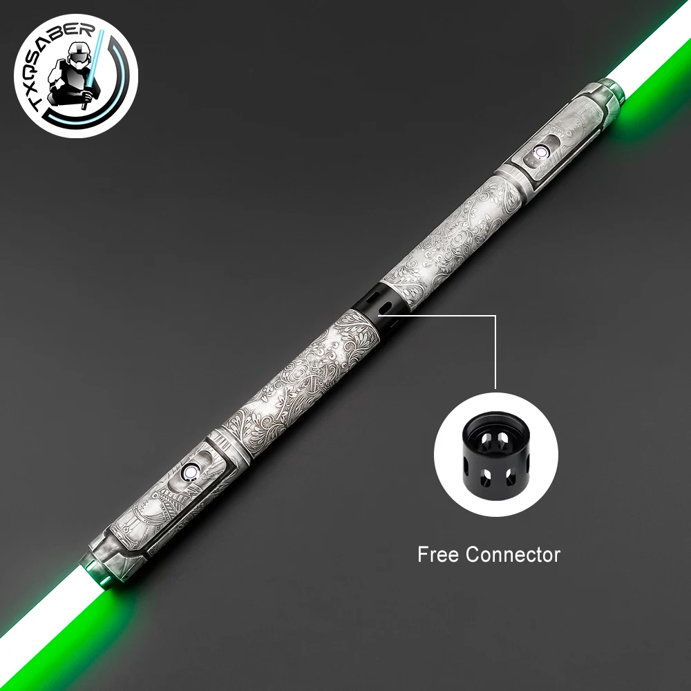 Световой меч TXQSABER с двойным лезвием, вращающийся меч RGB Neo Pixel со съемным лезвием