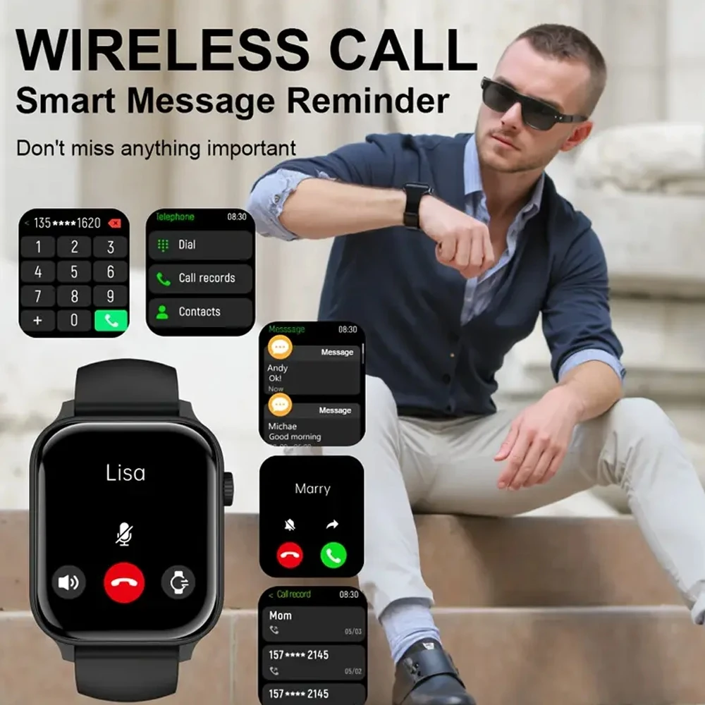 2025 New GPS Sports Smart Watch Outdoor Sports Waterproof Watch Compass 24 Hours Heart Rate Monitor Bluetooth Call Smartwatch