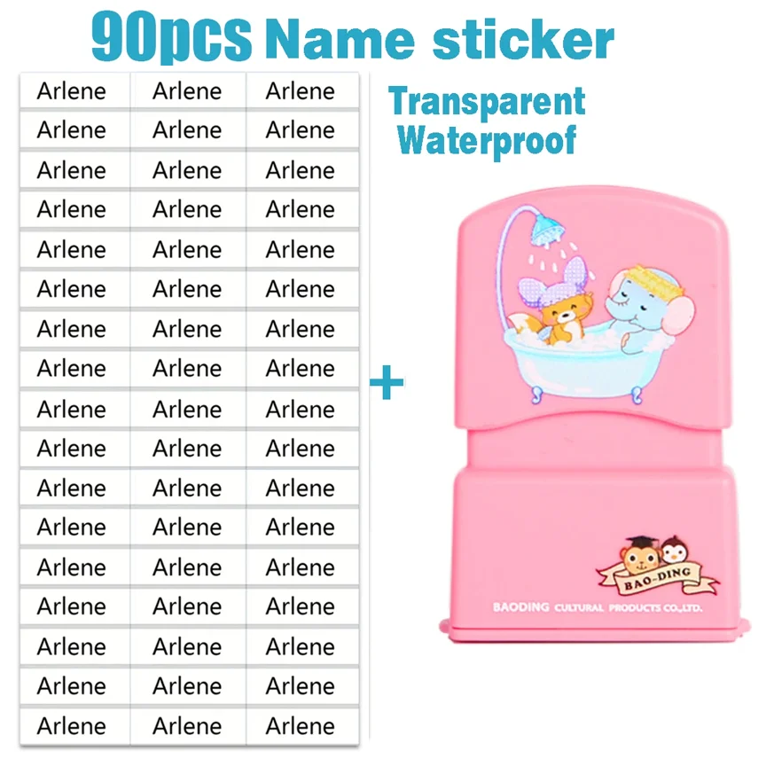 Personalized Name Stamps and Waterproof Ink Pads