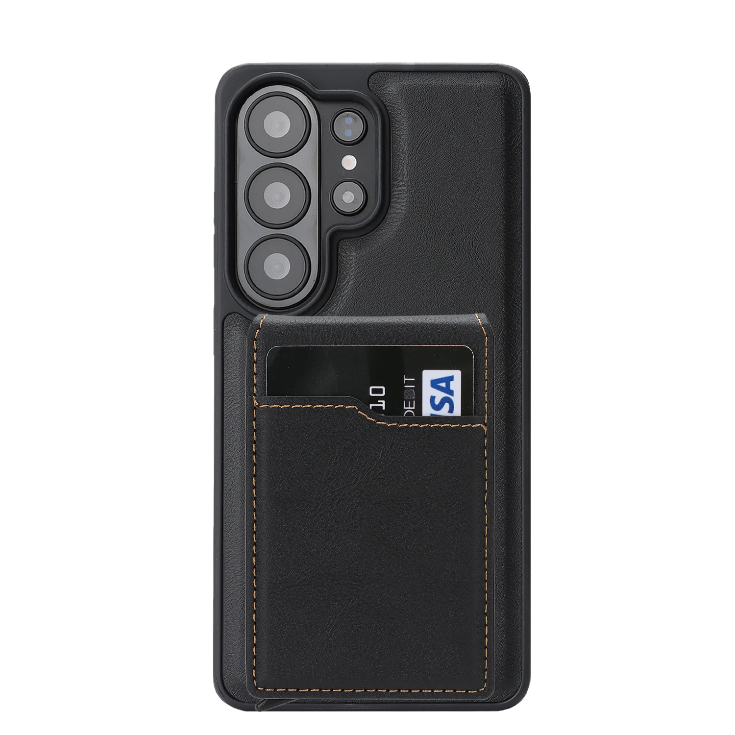 Luxury Faux Leather Case with Magnetic Detachable Card Holder